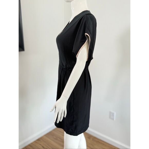 Kiki de Montparnasse $488 Silk V-Neck Mini Dress Black White Size Small - Picture 6 of 11